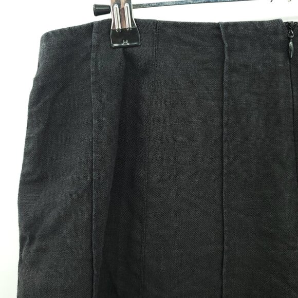 Talbots Irish Linen A-Line Mini Skirt 12 Black - Picture 9 of 13